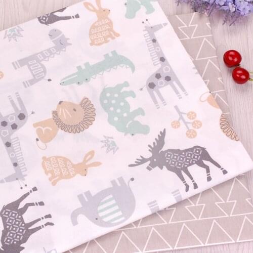 Animal Printed DIY Sewing Patchwork Quilting Fat Quarter Tecido Clothes Tilda For Baby Sheet Textiles Twill 100% Cotton Fabric