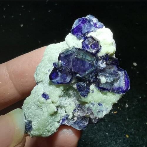 27.7gPurple fluorite mica crystal mineral stone decoration ring vein healing geological teaching specimen decoration ornaments