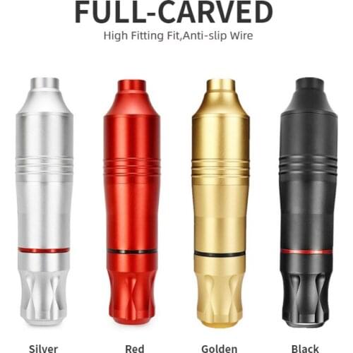 Rotary Aluminum Tattoo Pen For Cartridge Needles Mabuchi Motor Strong Silent Tattoo Supply Makeup Pen DC Connect