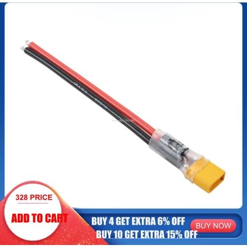 XT30 Plug 100F Capacitor Pigtail Power Wire for Mobula7 HD TRASHCAN UR85 UR85HD Crazybee F3 / F4 PRO Parts
