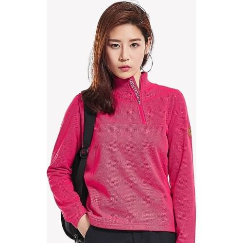 Women Spring Autumn Stand Collar Pullover Thermal Fleece Tops Outdoor Riding Hiking Climbing Fitness Warm Breathable Coat Jacket