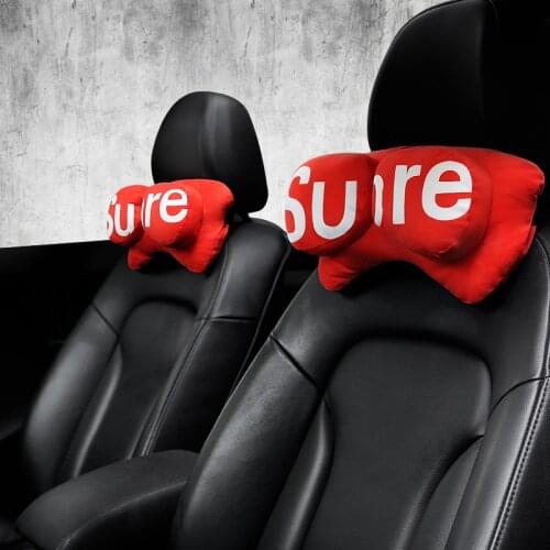 1Pcs Car Neck Headrest Pillow Cushion Sports Soft Auto Neck Rest Protector Car Accessories for Men Women Girls Universal Fashion