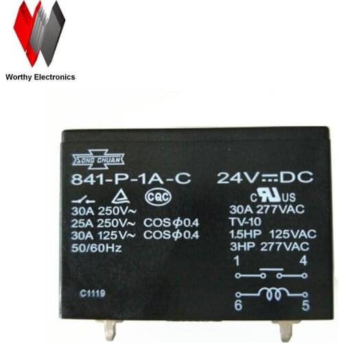 Wholesale 10pcs/lot relay 841-P-1A-C-24VDC