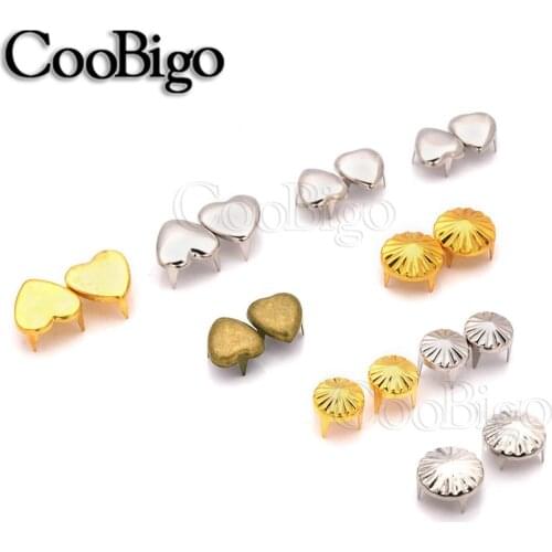 100Pcs Spike Studs Rivets Claw Rivets Metal For Punk Rock Leather Craft Jacket Shoes Bag Hat DIY Decoration Accessory