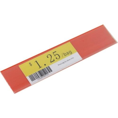 7cm Price Holder Flat Label Strip Plastic Data Strip with Double Adhesive Clear Pvc