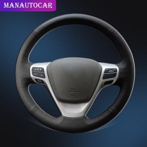 Car Braid On The Steering Wheel Cover for Toyota Verso 2011-2015 EZ Avensis DIY Auto Covers Car-styling Interior Accessories