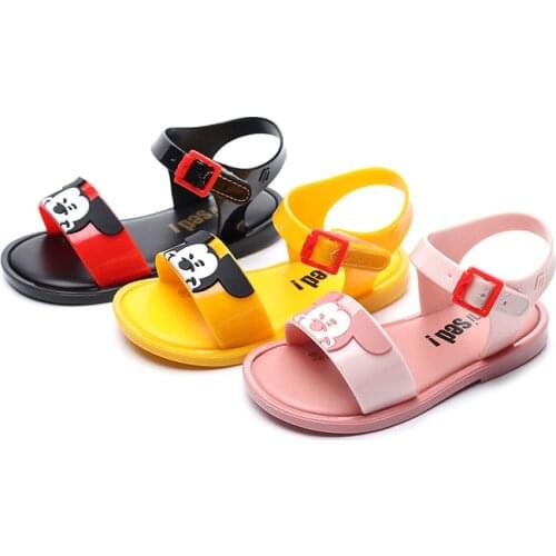 Disney Mickey Mouse Shoes Girls Sandals Mini Melissa Style Jelly Shoes Baby Girl Sandals Toddler Snow White Sandalias Princess