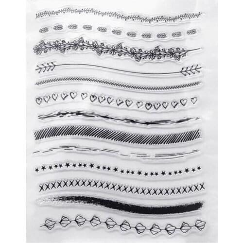 Flower Line Silicone Clear Seal Stamp DIY Scrapbooking Embossing Photo Album Decorative Paper Card Craft 85DA