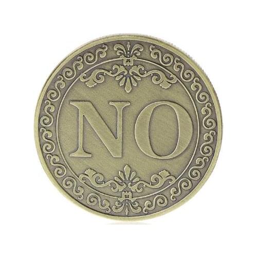 YES or NO Commemorative Coin Floral YES NO Letter Ornaments Collection Arts Gifts Souvenir