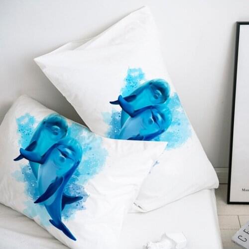 Print Decorative Pillow Cover,Custom 3d HD Pillow Case,Pillowcase 50x70/50x75/50x80/70x70,Bedding Cute dolphin/whale