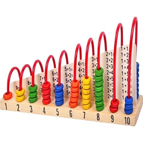 Kids Wooden Toys Child Abacus Counting Beads Maths Learning Educational Toy Calculation Shelf