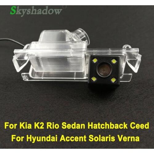For Kia K2 Rio Sedan Hatchback Ceed 2013 Hyundai Accent Solaris Verna 2014 I30 Car LED Backup Wireless Monitor Rear View Camera