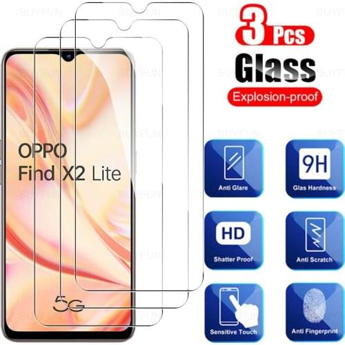 For Oppo Find X2 Lite 3pcs scratch resistant screen protector for oppo find x2 lite cph2005 full cover tempered protective glass