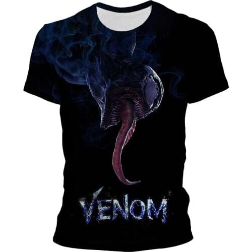 Fashion Marvel Men Clothes 2021 New Men/Women Summer Venom Print Men Short Sleeve T-shirt 3D Print Casual Tshirts Top Streetwear