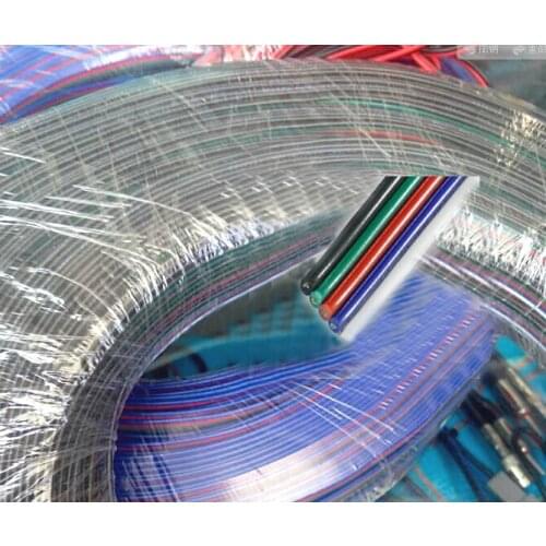 Freeshipping 20m 5-pin cable wire 22 AWG RGB Extension Blue/Red/White/Green/Black for RGBW SMD 5050 3528 Led RGB strip light