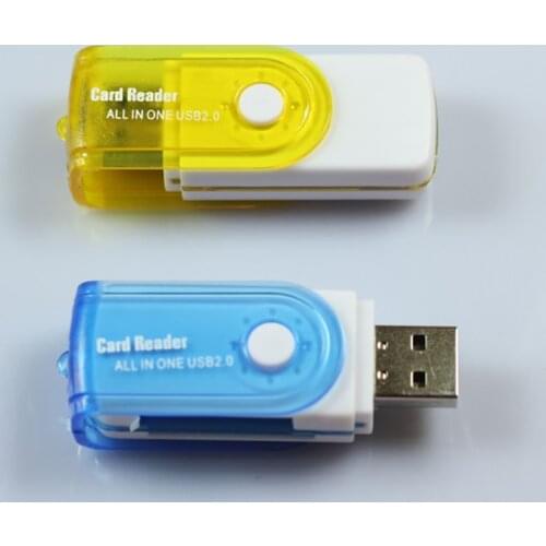 SD Card Reader USB 2.0 Card Hub Adapter Reader 4 Card Slots for TF SDXC SDHC SD MMC Micro SDXC Micro SD Micro SDHC MS for PC