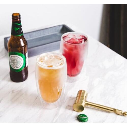 Eggshell Double Wall Glasses Anti-cold Iced Bar Swig Beer Glass Verre Cocktail Cafe Coffee Mugs Juice Teacup Milk Porridge Cup