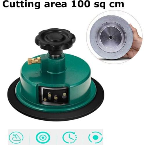 Round Sample Cutter 100 Sq cm Round Cardboard Fabric Sample Disk Cutter Textile Carpet Sample Cutter (Cutter Blade + Mat)