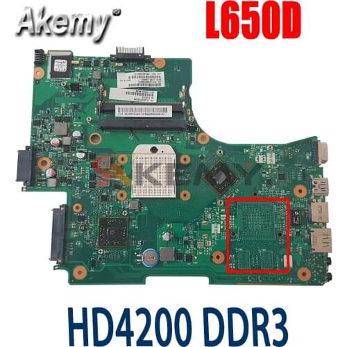 AKemy V000218060 1310A2333209 Mainboard for Toshiba Satellite L650D PC Motherboard Socket S1 HD4200 DDR3 free cpu