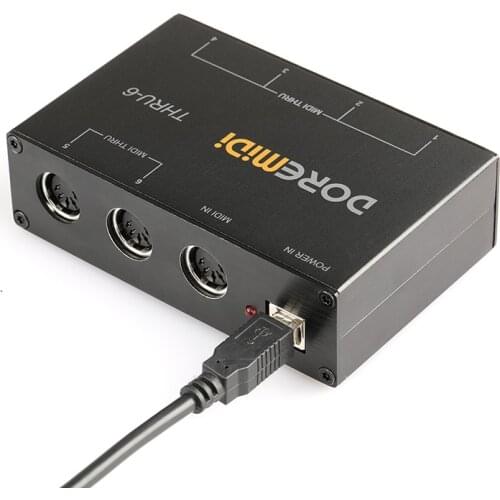 MIDI Box THRU-6 MIDI Interface 1 input 6 output standard MIDI five-pin Interface Guitar Parts & Accessories