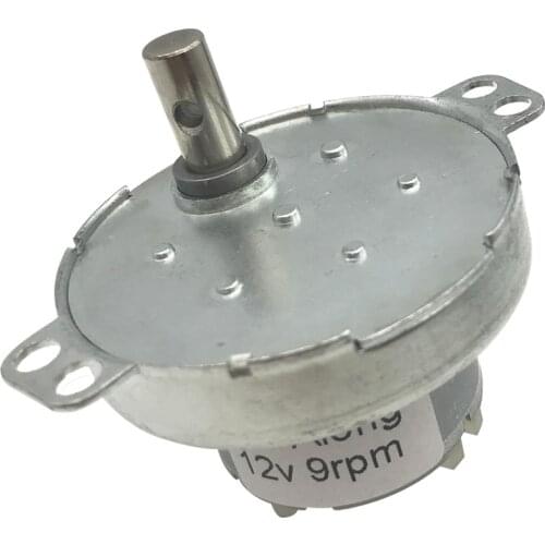 JS50T Micro Mini DC Gear Motor DC 12V Low Speed 9RPM Reversible In DC Motor For Electric Fan Microwave Oven Tissue Machine Motor