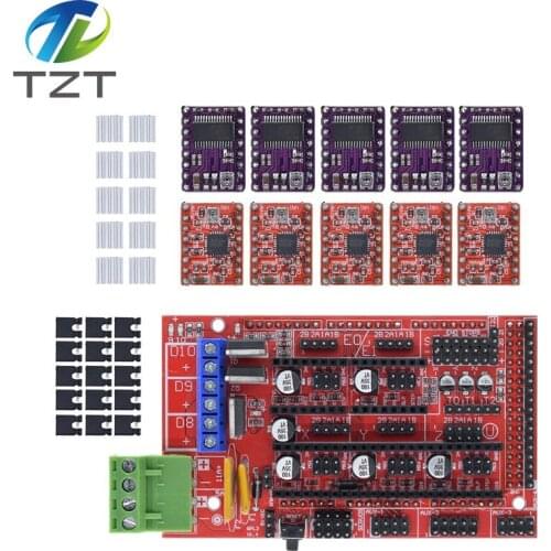 RAMPS 1.4 3D printer kit control panel printer Control With 5Pcs A4988 Or DRV8825 Driver module for 3D Printer