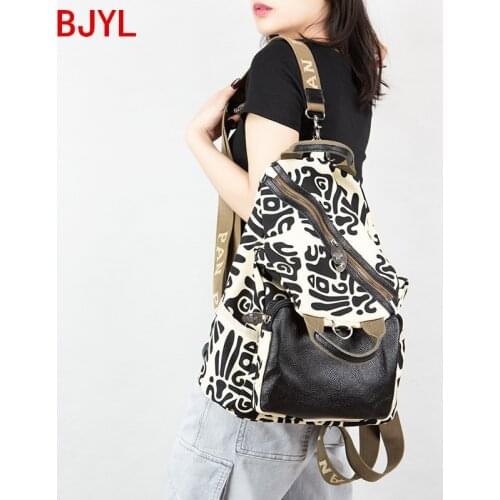 2020 New Luxury Fashion Women Backpack Female Shoulder Bag School Backpacks Cowhide Leather Large Capacity Travel Cow Leather