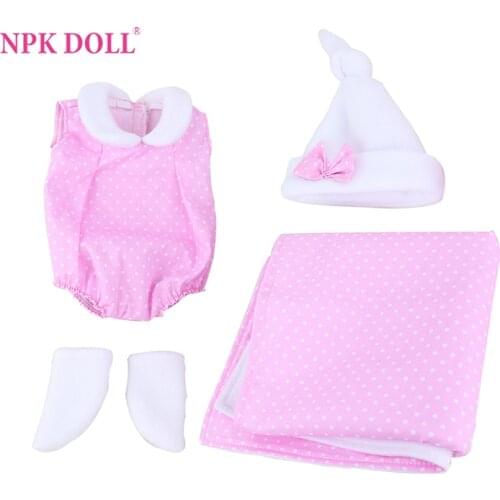 Newborn Baby doll clothes pink blue suit infant cute lifelike mini reborn babe for 10 inch 25cm fashion lifestyle beautiful