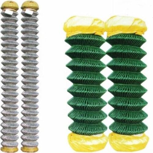 9 gauge 3mm PVC coated metal chain link fence panels privacy with posts outdoor screens mesh 6ft x 8ft