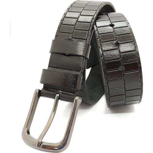 Genuine Soft Leather Handmade Black Man Belt High Quality Calfskin For Pants Metal Buckle For Casual Gift For Valentines Day