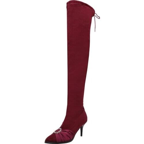 Big Size 9 10 11-17 thigh high boots knee high boots over the knee boots women ladies boots shoes woman winter boots women