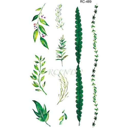 Waterproof Temporary Tattoo flower leaf cactus plant tatto stickers flash tatoo fake tattoos for girl women lady