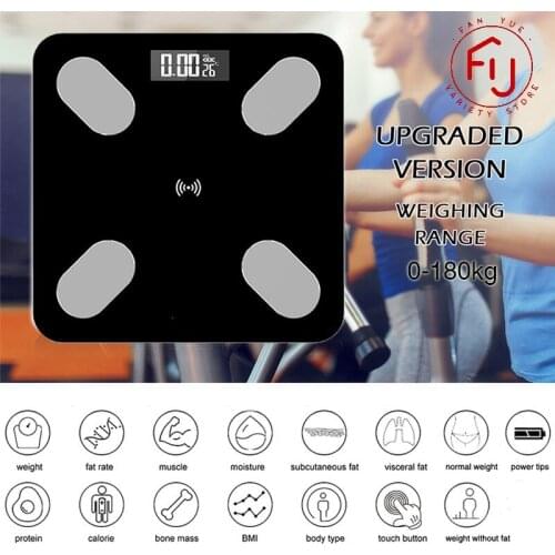 Bluetooth Body Fat Scale BMI Scale Smart Electronic Scales LED Digital Bathroom Weight Scale Balance Body Composition Analyzer