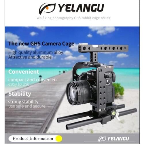 YELANGU C7 Photography Portable Professional DSLR Rig Video Camera Stabilizer for Panasonic Lumix GH5 Camera