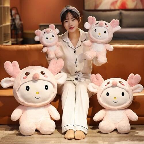 1pc 35/45CM Kawaii Fawn Doll Plush Toy Stuffed Cartoon Deer Animal Soft Pillow for Kids Girls Birthday Appease Gift