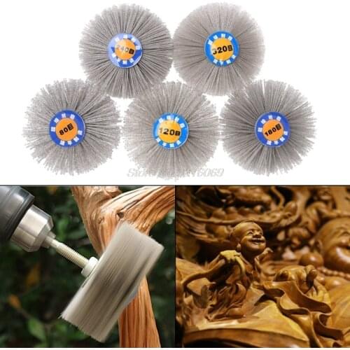 10pcs Grit 80-600 Deburring Abrasive Alumina Wire Wear-resistant wire Brush Flower Head Polish Grind Wheel Shank Free Shipping