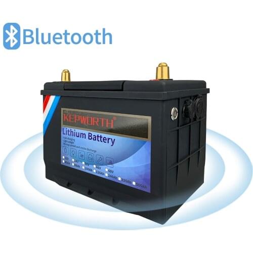 12V 80Ah LiFePO4 Solar Storage Battery Built-in Bluetooth BMS Lithium Batteries For RV Campers Golf Cart Off-Road Off-Grid Solar