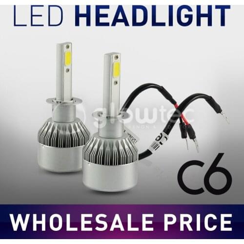 2x H7 LED H11 H1 H3 H8 HB1 HB3 HB4 HB5 H10 HIR2 H13 H16 H27 Car Headlight Bulbs 3000K 4300K 6000K 8000K COB C6
