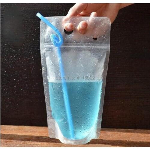 2000pcs 450ml Transparent Self-sealed Plastic Beverage Bag DIY Drink Container Drinking Bag Fruit Juice Food Storage Bag