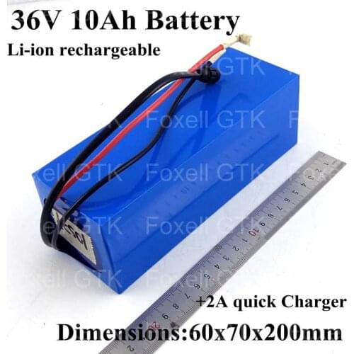 36v 10ah lithium ion battery for eclctric bike for 36v 8fun bbs02 350w 500w motor with charger free shipping