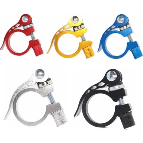 4PCS Aluminum Alloy Bicycle Seatpost Clamp 25.4mm Quick Release MTB Road Bike Seat Tube Clip Bike Parts Bike Saddle Seat Clamp