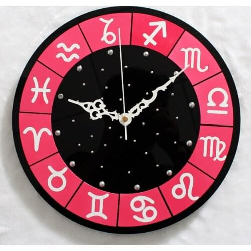 Acrylic Watch Art 12 Constellations Clocks for Living Room Home Decor Silent Wall Decor 12inch