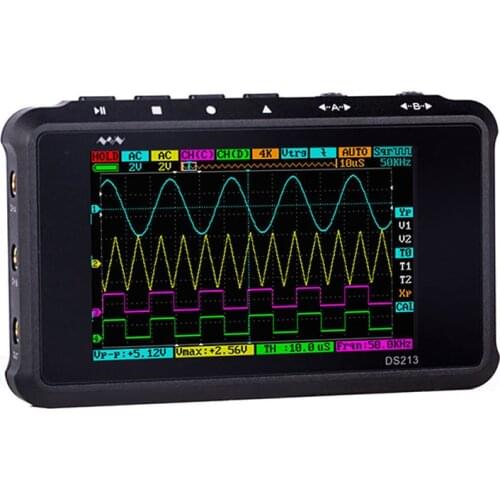 Mini DS213 Pocket Size Digital Oscilloscope DSO213 100MS/s Sampling Rate 4 Channels Update from DSO203 DS203 DSO212 DS212
