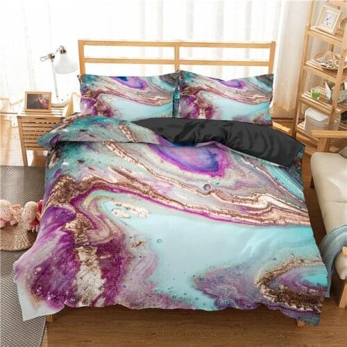 Home Textile Luxury 3D Marble Print 2/3Pcs Comfortable Duvet Cover PillowCase Bedding Sets Queen and King EU/US/AU Size