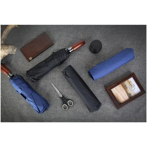 Double Umbrella top New Arrive Fully-automatic Three Folding Compact Large Strong Frame Windproof 10Ribs Gentle Black Umbrellas