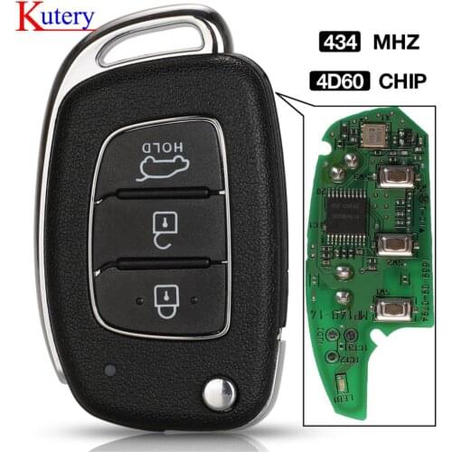 Kutery Remote Key for Hyundai ix25 Keyless Flip Folding 434mhz 4D60 CHIP original