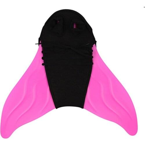 Adult Kid Swimming Fins Training Flipper Black Mermaid Swim Fin Swimming Foot Flipper Diving Feet Tail Monofin Children B28187AD