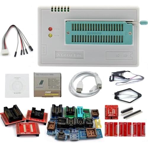 Best V9.0 TL866II Plus Universal Minipro Programmer+24 Adapters+Test Clip TL866 PIC Bios High speed Programmer