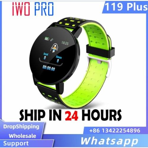 119 Plus Smart Bracelet Watch For Men Heart Rate Wristband Sports Watches Band Waterproof Smartwatch Android With Alarm Clock