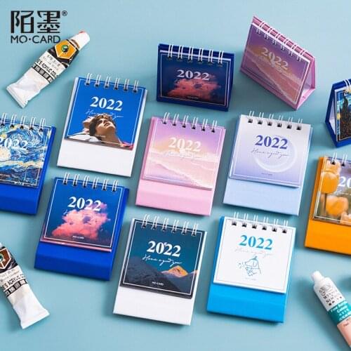 2022 Mini Desktop Calendar Journey Time Planning Series Daily Scheduler Table Planner Monthly Daily Agenda Organizer
